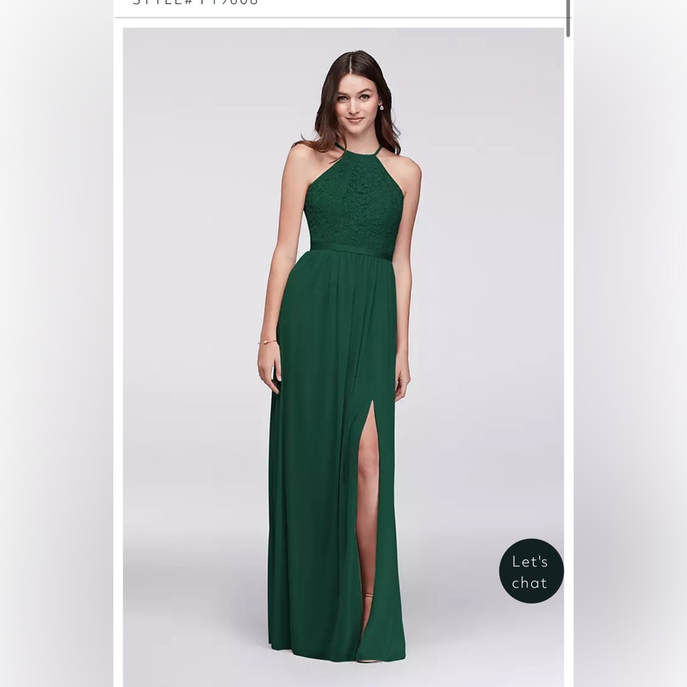 David’s Bridal Green Bridesmaid Dress